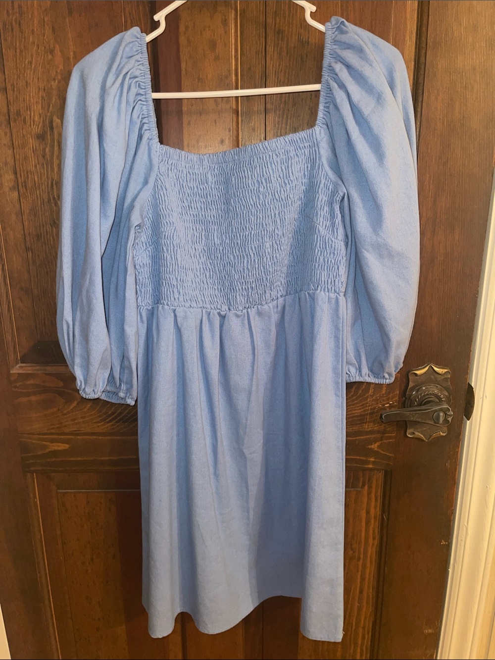 Tuckernuck Smocked Bodice Dress - Light Blue